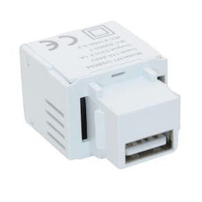 Conector Usb Charger 5v 2.1a - Padrão Keystone - Branco