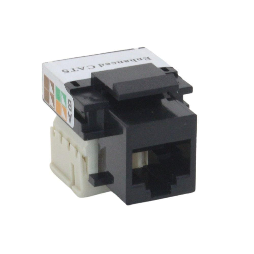 Conector Rj45 Cat5e Keystone - Preto