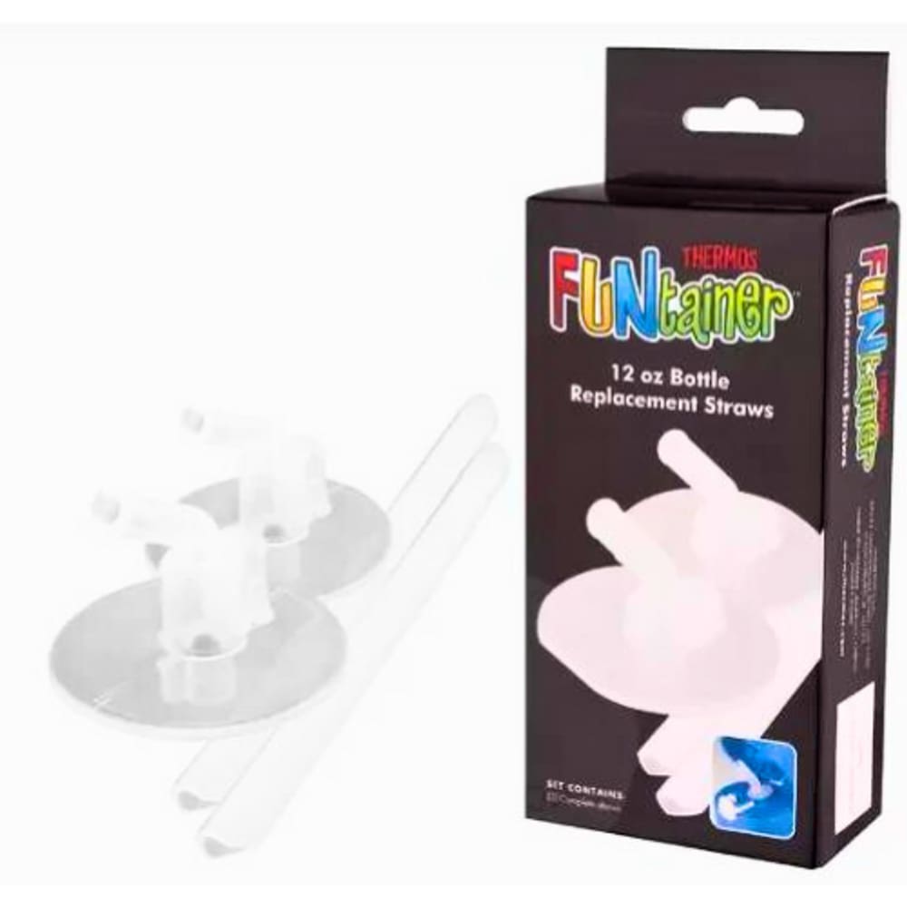 Kit Refil Canudo + Bico de silicone para garrafas F401 c/ 2 unidades - Thermos Funtainer Macio e Flexível