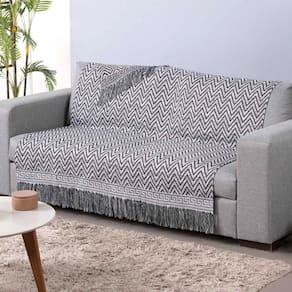Manta Para Sofá Tecido Jacquard Luxor - Preto