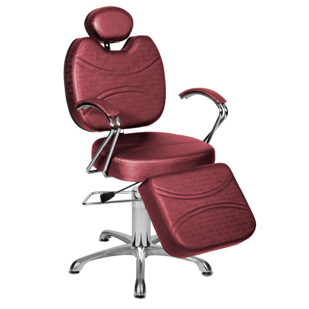 Cadeira Poltrona de Cabeleireiro Recl Topázio C/Ap Bordô