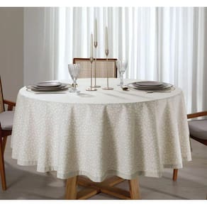 Toalha Mesa Redonda Clean Linhares Paloma 8 Lugares Dohler