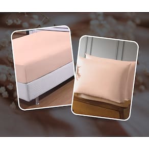 Kit Lencol C/Elastico e Fronha Dohler Salmão