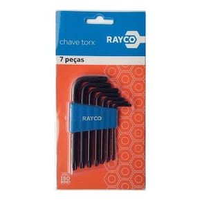 Kit Chave Rayco Torx Tipo L 7 Peças