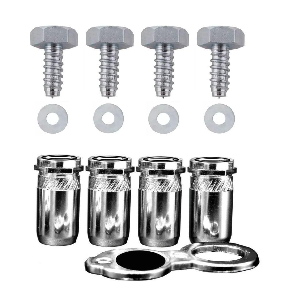 Kit Bico de Válvula Cromado Roda + Parafusos de Placa Honda