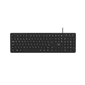 Teclado Com Fio Multi Multimídia Cabo de 180cm Teclas Redondas USB Preto - TC294