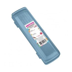 Estojo Plastico Escolar Multiuso Porta Escova De Dentes Azul