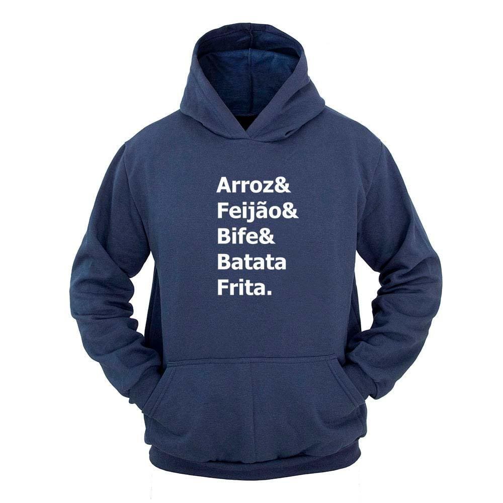 Moletom Masculino Canguru Capuz Estampa Bife & Batata