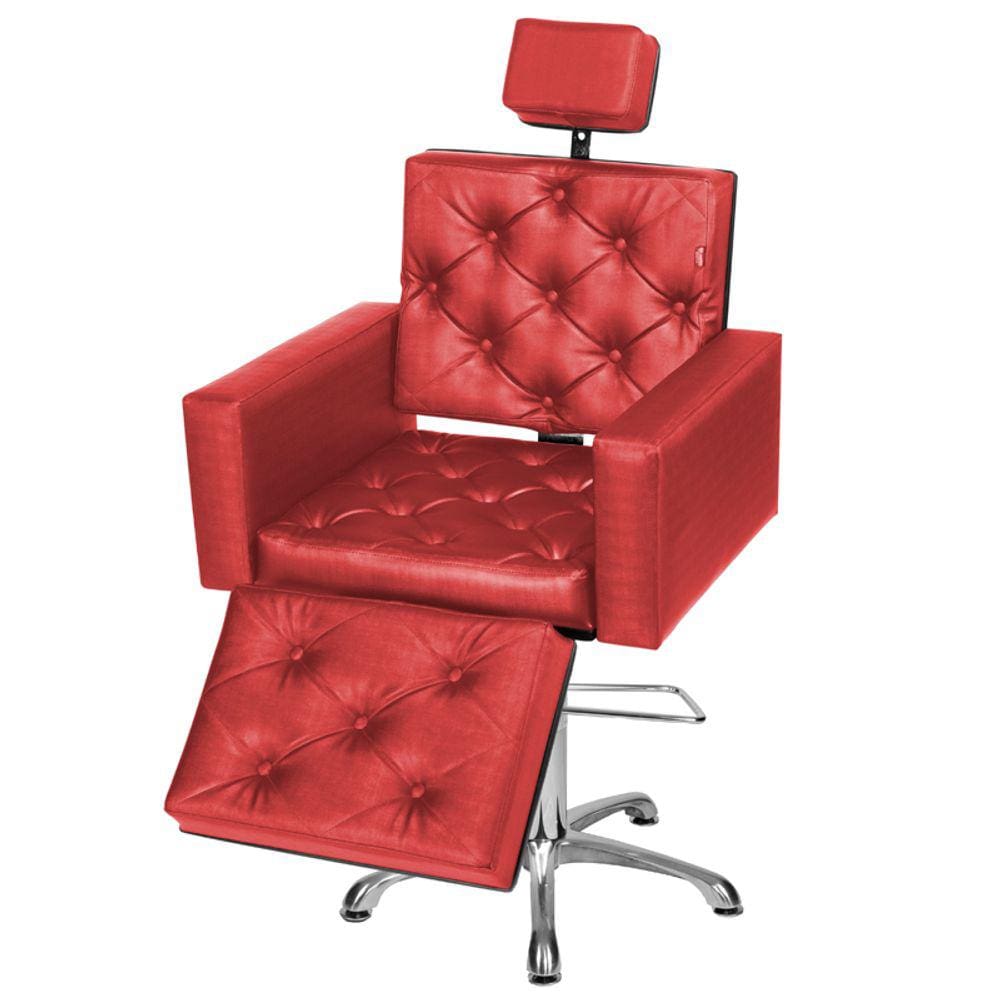 Cadeira Poltrona de Cabeleireiro Evidence Luxo Ap Vermelho