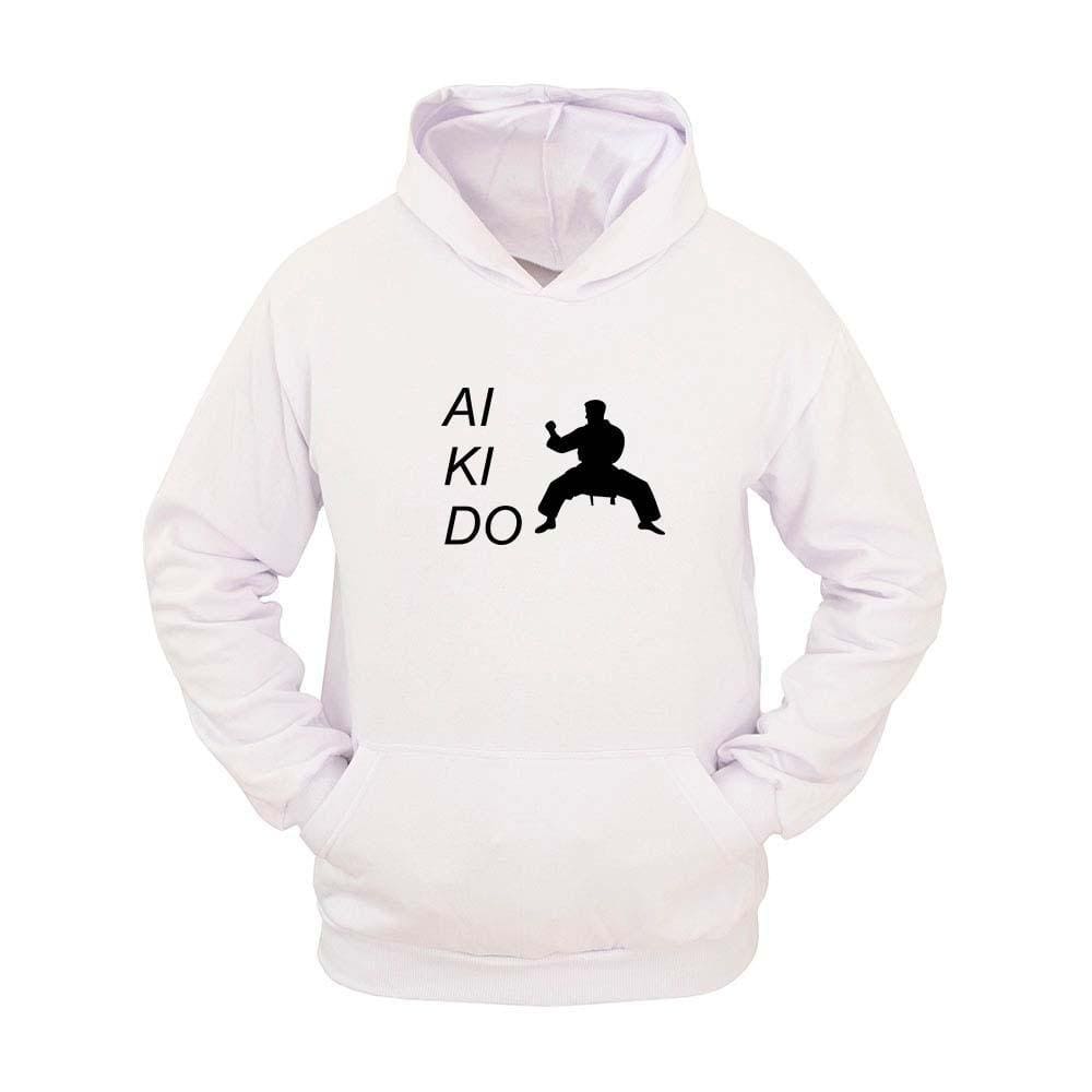 Moletom Masculino Capuz Canguru Estampa Aikido Conforto