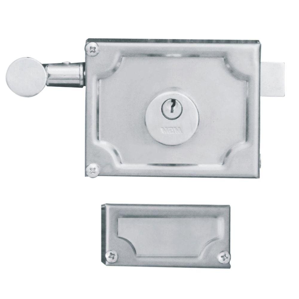 Fechadura para Portão de Sobrepor em Aço Inox 100mm MGM Inox