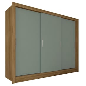 Guarda Roupa Casal 3 Portas De Correr 4 Gavetas Aghata Bore/menta - Ma