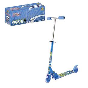 Patinete de Ferro Infantil Menino 45kg Azul 2 Rodas C/ Luzes