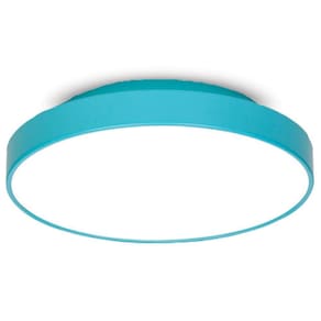 Plafon para 2 Lâmpadas Redondo 25cm 7651 Jd Molina Azul