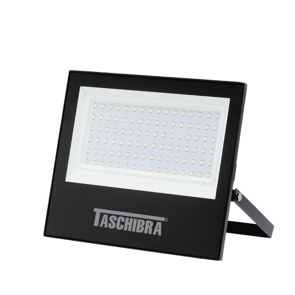 Refletor LED 100W Luz Amarela 3000K Taschibra Preto