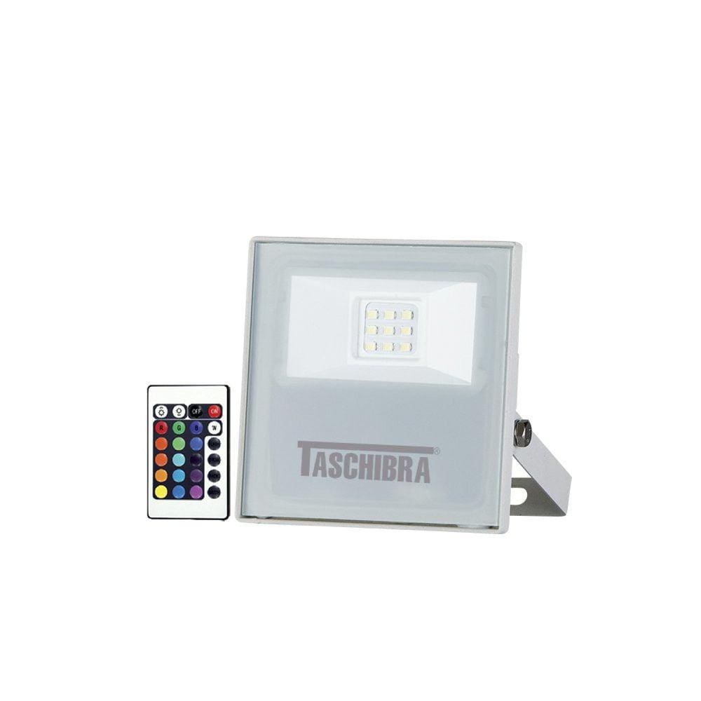 Refletor Led RGB 10W Taschibra Branco