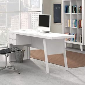 Mesa para Escritório 163cm 2 Gavetas Me4122 Tecno Mobili Branca
