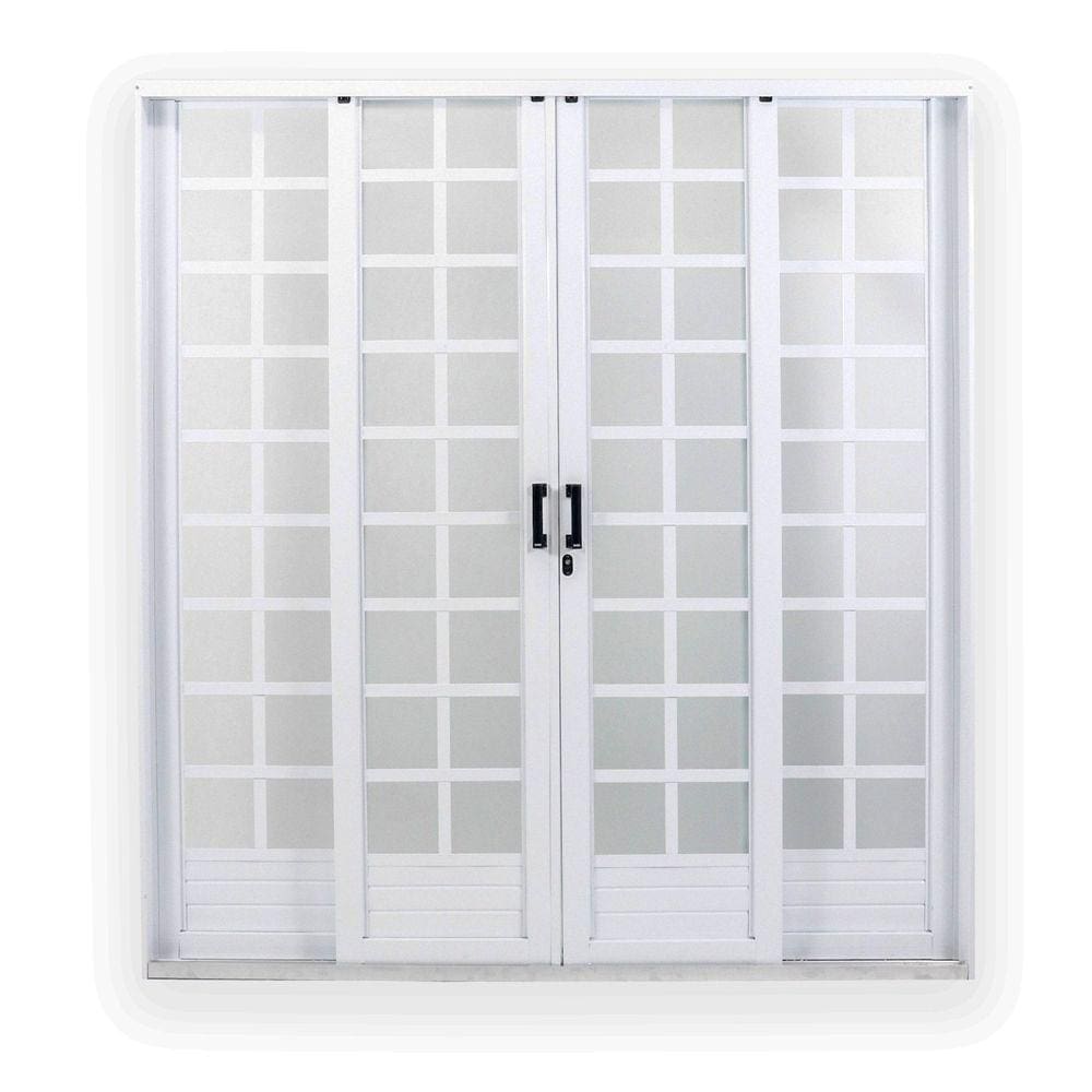 Porta de Aço de Correr 215x200cm Minas Sul MGM Branco