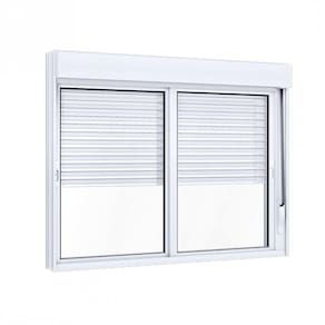 Janela de Alumínio Veneziana 120x150cm com Persiana Black Out Integrada Lucasa Alumínio Branco