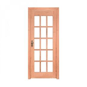 Kit Porta de Madeira Direita 213cmx94,5cmx12cm PE15 Esel Marroml