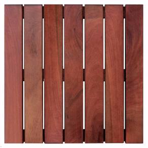 Deck em Placa de Madeira Modular Base Madeira 50x50cm MaderSilva Imbuia