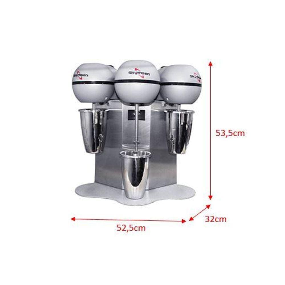 Batedor de Milk Shake Industrial 3 Hastes BMS-3-N 220v - Skymsen