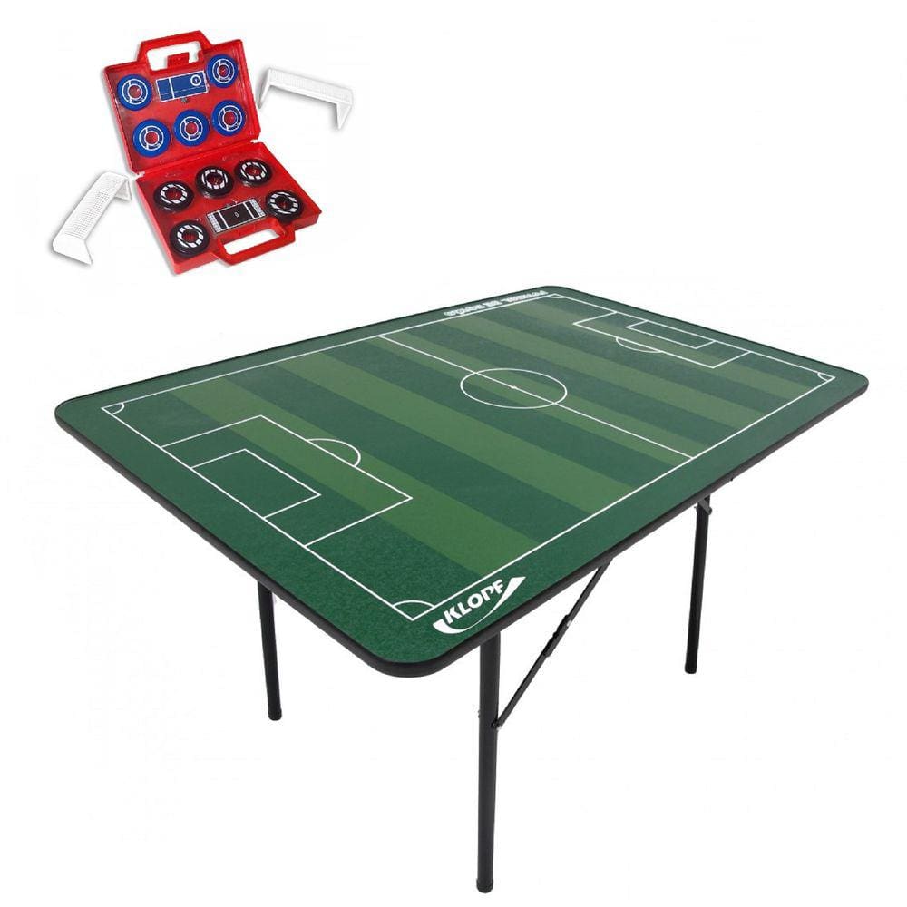 Mesa De Futebol De Botão 2 times Completos e Maleta Klopf