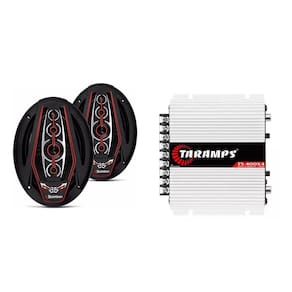 Módulo Amplificador Taramps TS400 + Par Alto Falantes Bomber 6x9 Pol 350W Rms