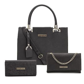 Kit Bolsas Feminina Media Pequena e Carteira Alta Qualidade Tendencia Dia a Dia e Passeio