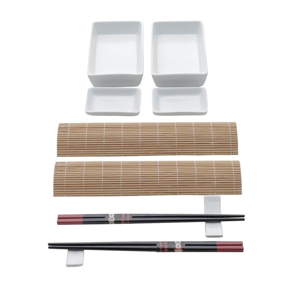 Kit p/ Sushi de Bambu c/ Molheiras 10pçs Kyoto - Lyor