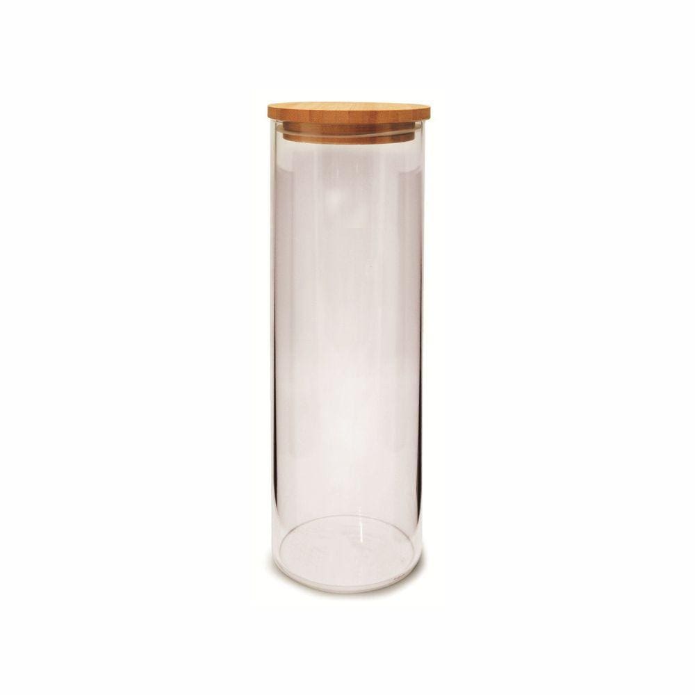 Pote Vidro Com Tampa Hermética De Bambu Eco 1,65L - Yoi