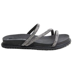 Sandália Birken Strass Estilo e Conforto Preto 2489