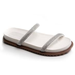 Sandália Birken BK02 Off White com Strass 2585