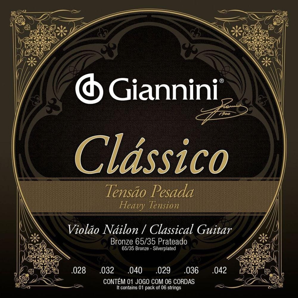 Encordoamento Violao Giannini Genwpa Classico Bronze 65/35