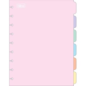 Divisórias Para Tilidisco Colegial (Pequeno) Pastel Tilibra 2081