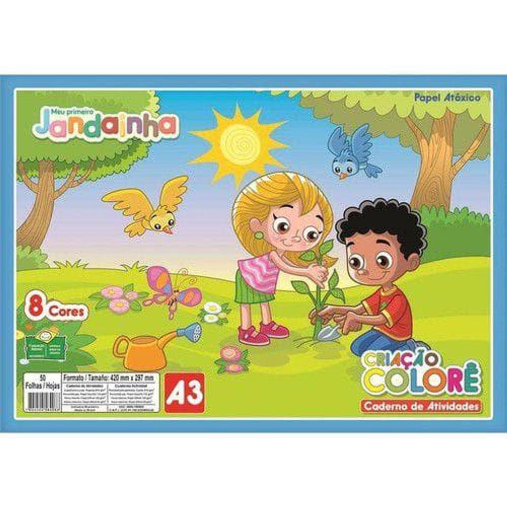 Bloco criatividade colore A3 c/ 32 fls 420mmx297mm - Jandaia