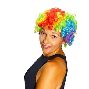Peruca Colorida de Palhaço Festa Fantasia Cosplay Carnaval