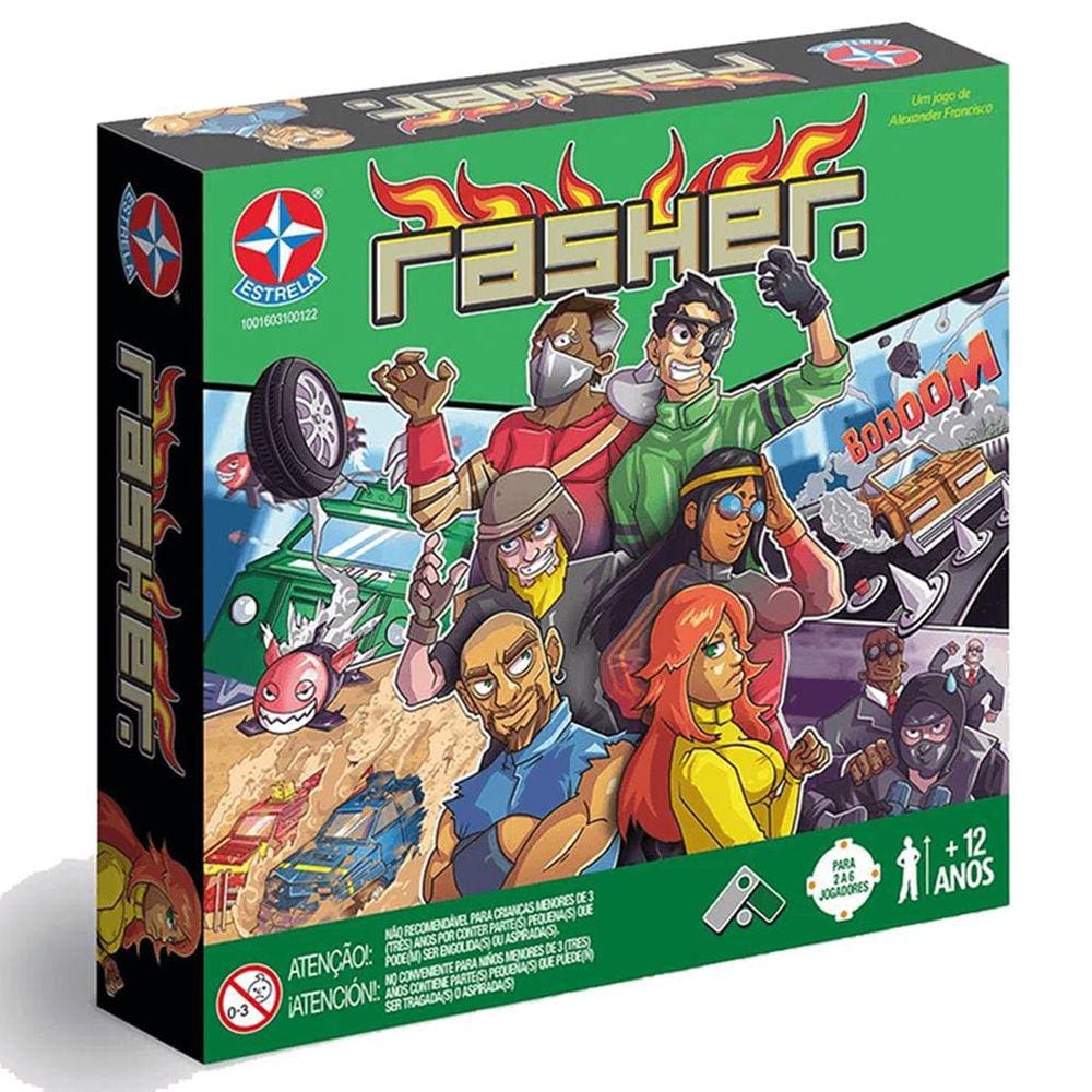 Jogo de Tabuleiro e Cartas Rasher Estrela Estratégia
