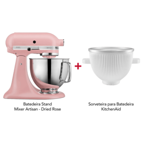 Batedeira Stand Mixer (KEA33CO) + Sorveteira para Batedeira KitchenAid - (KIP02BX) - KEA33_KIP02B_CJ