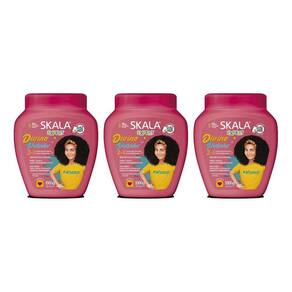 Creme Skala 1Kg Divino Potinho Kids-Kit C/3Un