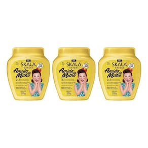 Creme Skala 1Kg Amido De Milho-Kit C/3Un