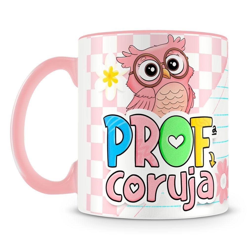 Caneca Estampada Professora Coruja