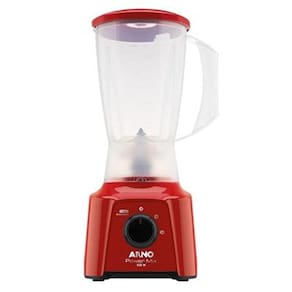 Liquidificador Arno LQ11 Power Mix Copo de Plástico 2 Velocidades + Pulsar 550W Vermelho