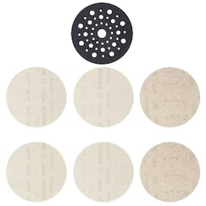 Kit 6 Discos de Lixa 2xG80 2xG120 2xG180 Com Suporte 5 POL BOSCH
