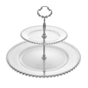 Prato Porta Doces Duplo Cristal de Chumbo Pearl 32x24cm - Wolff