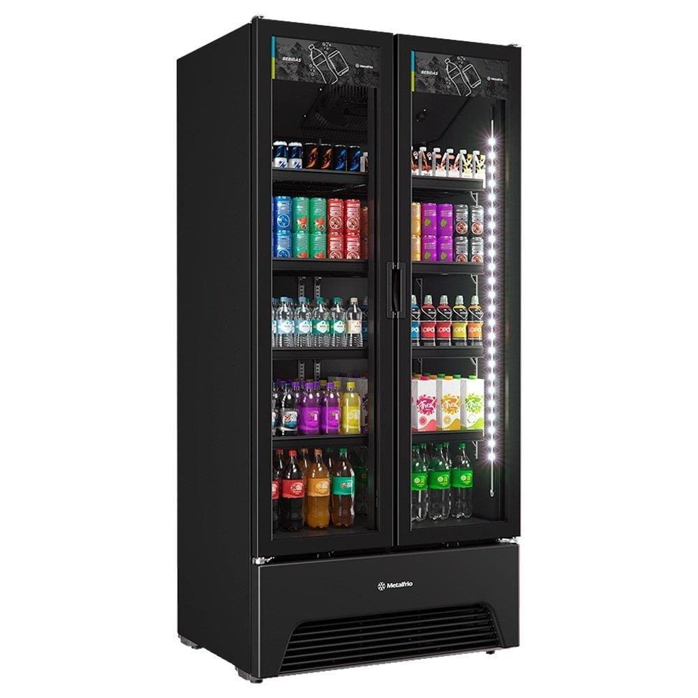Refrigerador Vitrine Metalfrio 752 Litros VB70AH | Porta de Vidro, Frost Free, Preto
