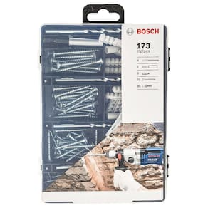 Kit de Fixação Bosch | Brocas, Pontas, Parafusos e Pregos 173 Peças