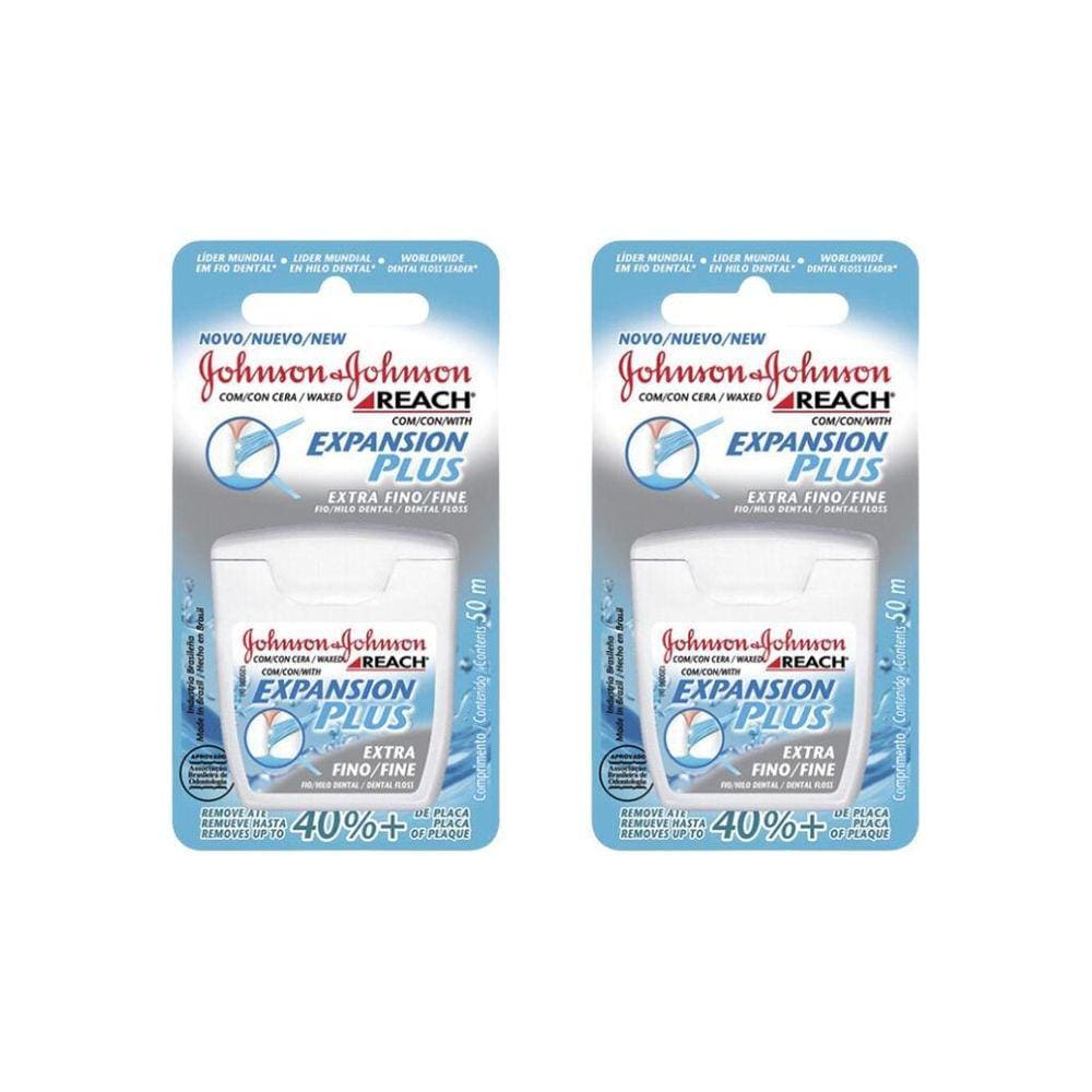 Fio Dental Johnsons Reach 50M Extra Fino - Kit Com 2Un