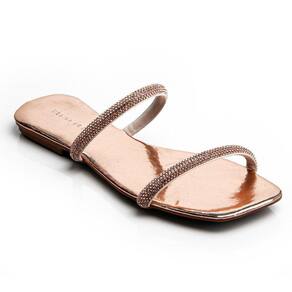Rasteira Jac Bronze com Strass 2567