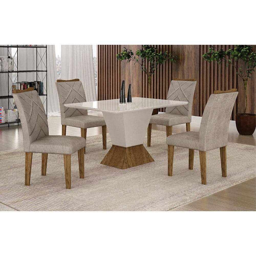 Sala de Jantar com 6 Cad 1,80x0,90m - Larissa - Leifer Móveis